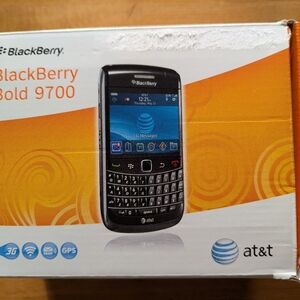 AT&T BlackBerry Bold Cell Phone with charger, manual & Disk